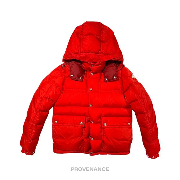 🔴 Moncler Brel Down Puffer Bomber Jacket Coat - Red 3 L - Picture 1 of 16